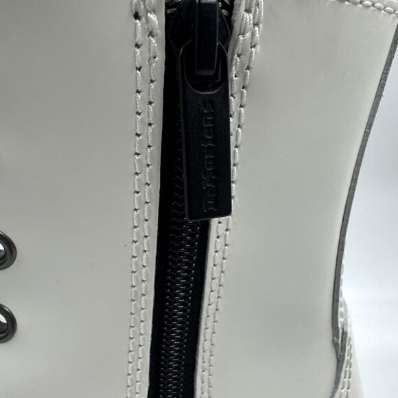 Dr. Martens Jadon 8-Eye Leather Chunky Platform Boot White Women Size 8 NEW - Picture 10 of 16